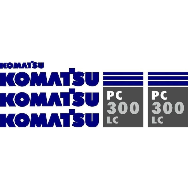 Decal Set for Komatsu PC 300 LC Excavator